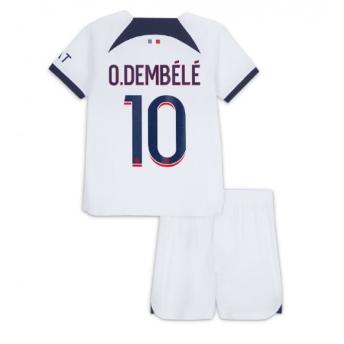 Maillot de foot Paris Saint-Germain Ousmane Dembele #10 Extérieur enfant 2023-24 Manches Courte (+ pantalon court)